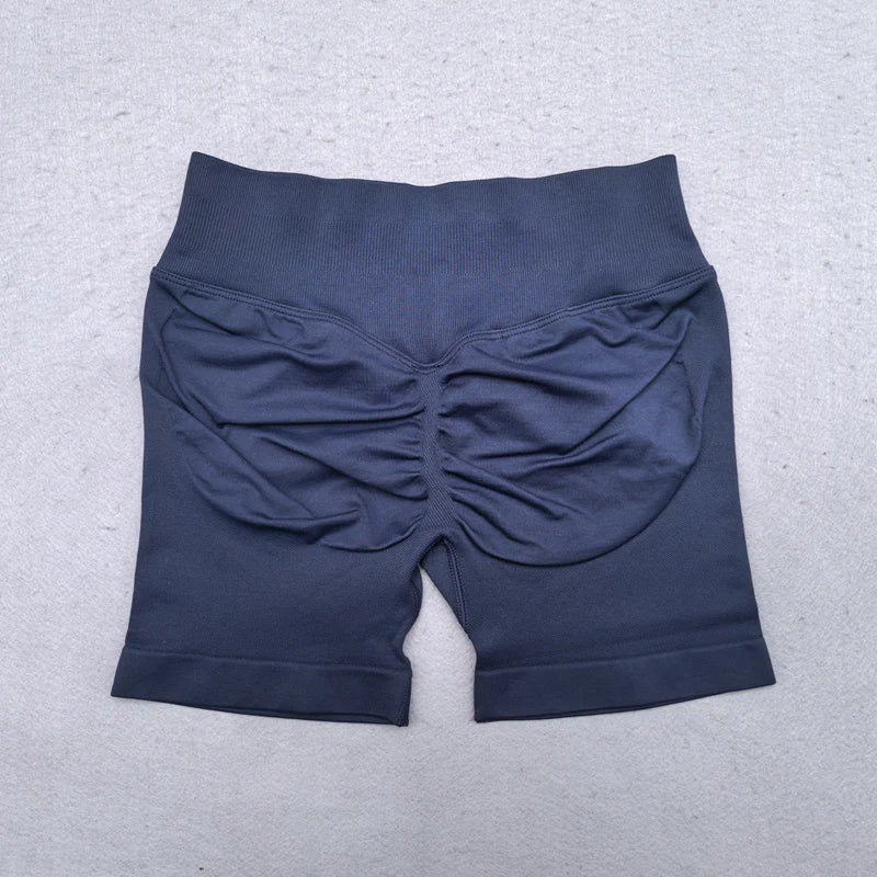 4.5" Seamless Shorts Ribbed Yoga Shorts Women Flex Scrunch Bum Gym Shorts Booty Running Short Butt Lifting Workout Pants