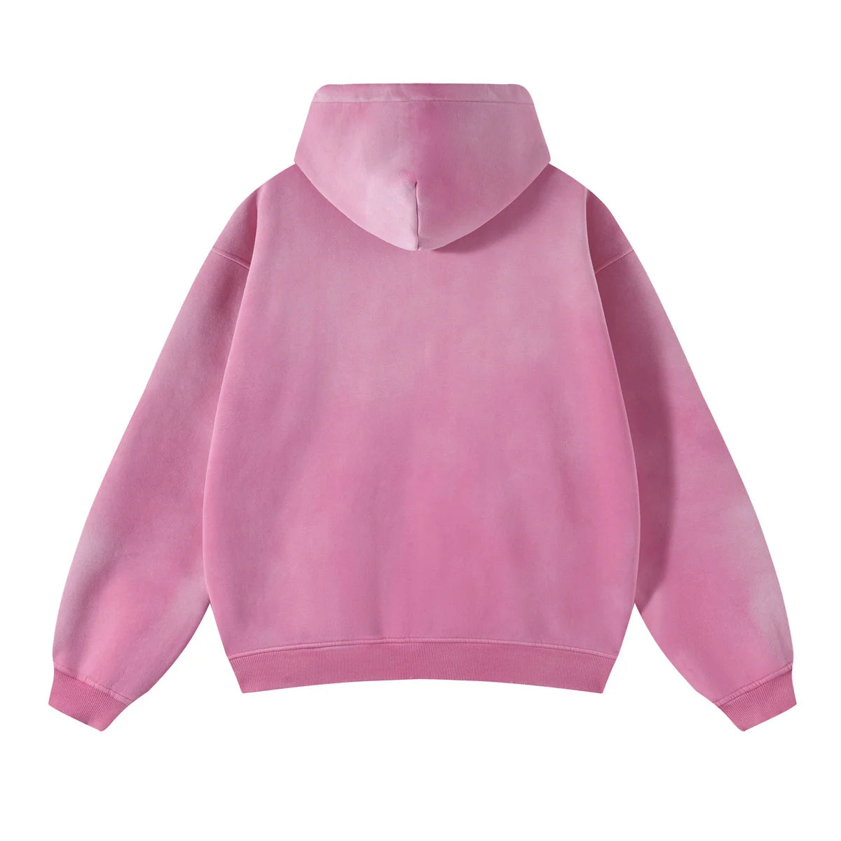 Unisex Oversized Zip Hoodie – Plush Tie-Dye Gradient | Cozy Winter Streetwear