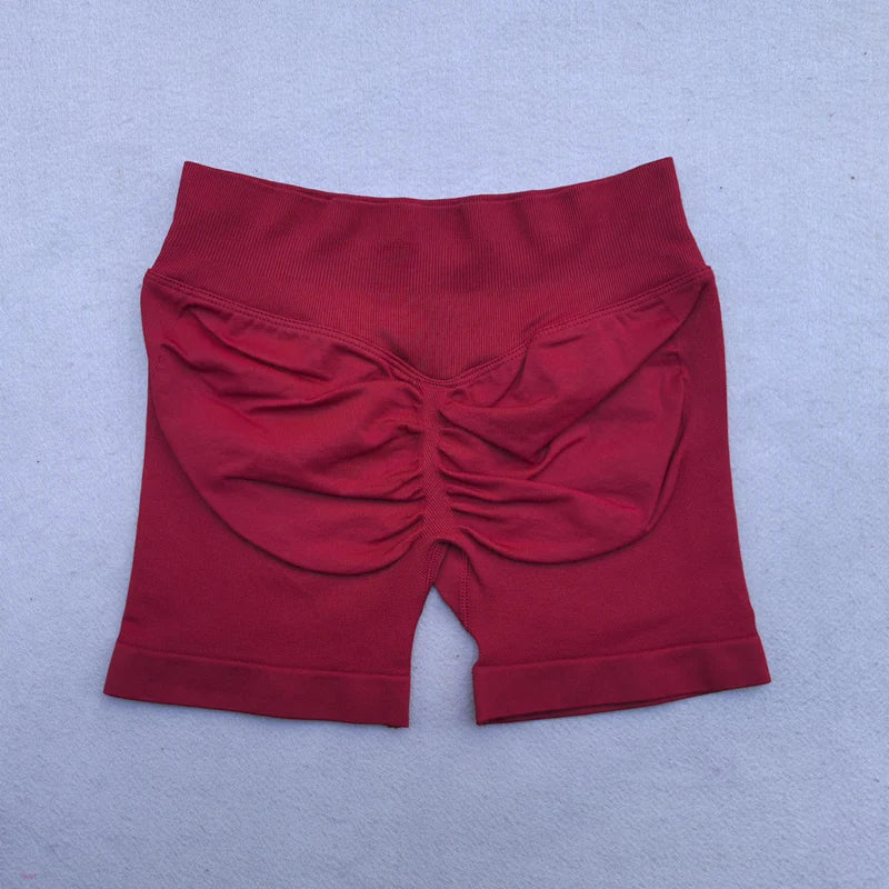 4.5" Seamless Shorts Ribbed Yoga Shorts Women Flex Scrunch Bum Gym Shorts Booty Running Short Butt Lifting Workout Pants