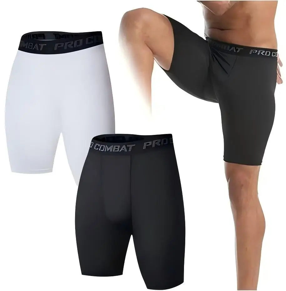 Men's Compression Gym Shorts with Pockets | Athletic Workout Leggings