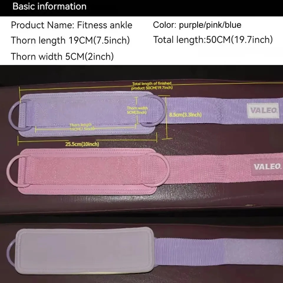 GOBYGO Ankle Resistance Bands with Foam Pads – Adjustable Straps for Glutes, Legs & Lower Body Workouts
