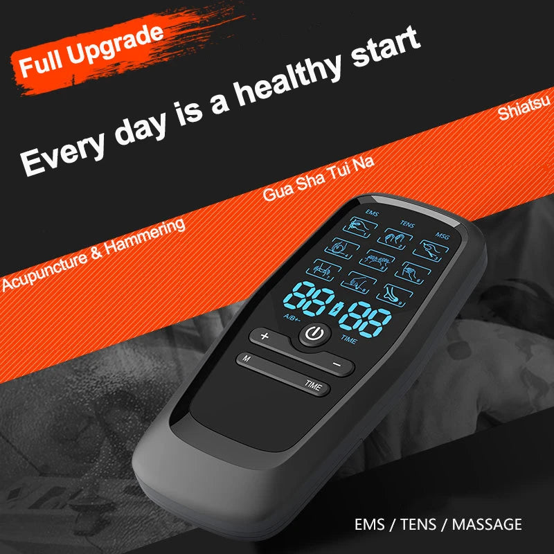 EMS Muscle Stimulator TENS Unit | Low Frequency Pulse Digital Body Massager for Pain Relief & Relaxation