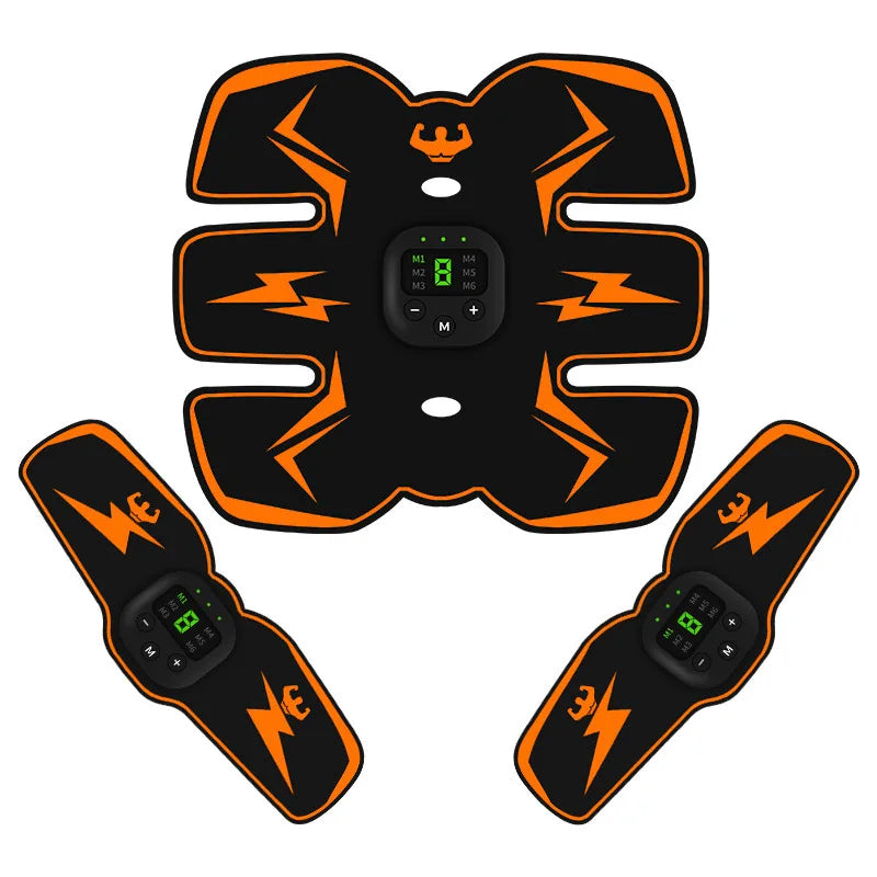 USB Rechargeable EMS Muscle Stimulator – Electric Abdominal & Arm Trainer, Pain Relief & Fitness Massager