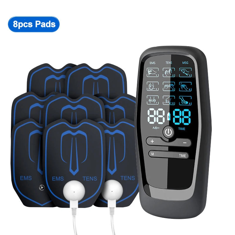 EMS Muscle Stimulator TENS Unit | Low Frequency Pulse Digital Body Massager for Pain Relief & Relaxation