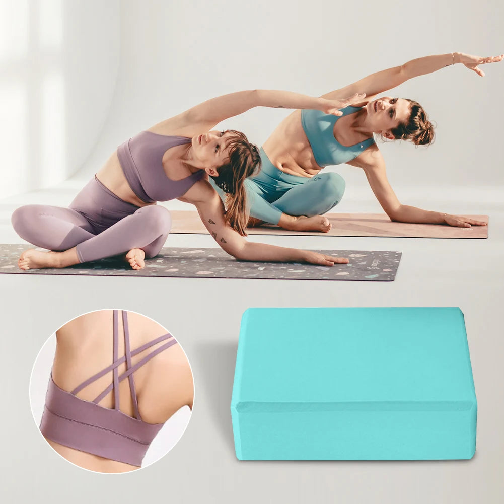 Colored EVA Yoga Block – Non-Slip, High Density, Moisture-Proof Foam Brick for Fitness, Pilates & Body Shaping