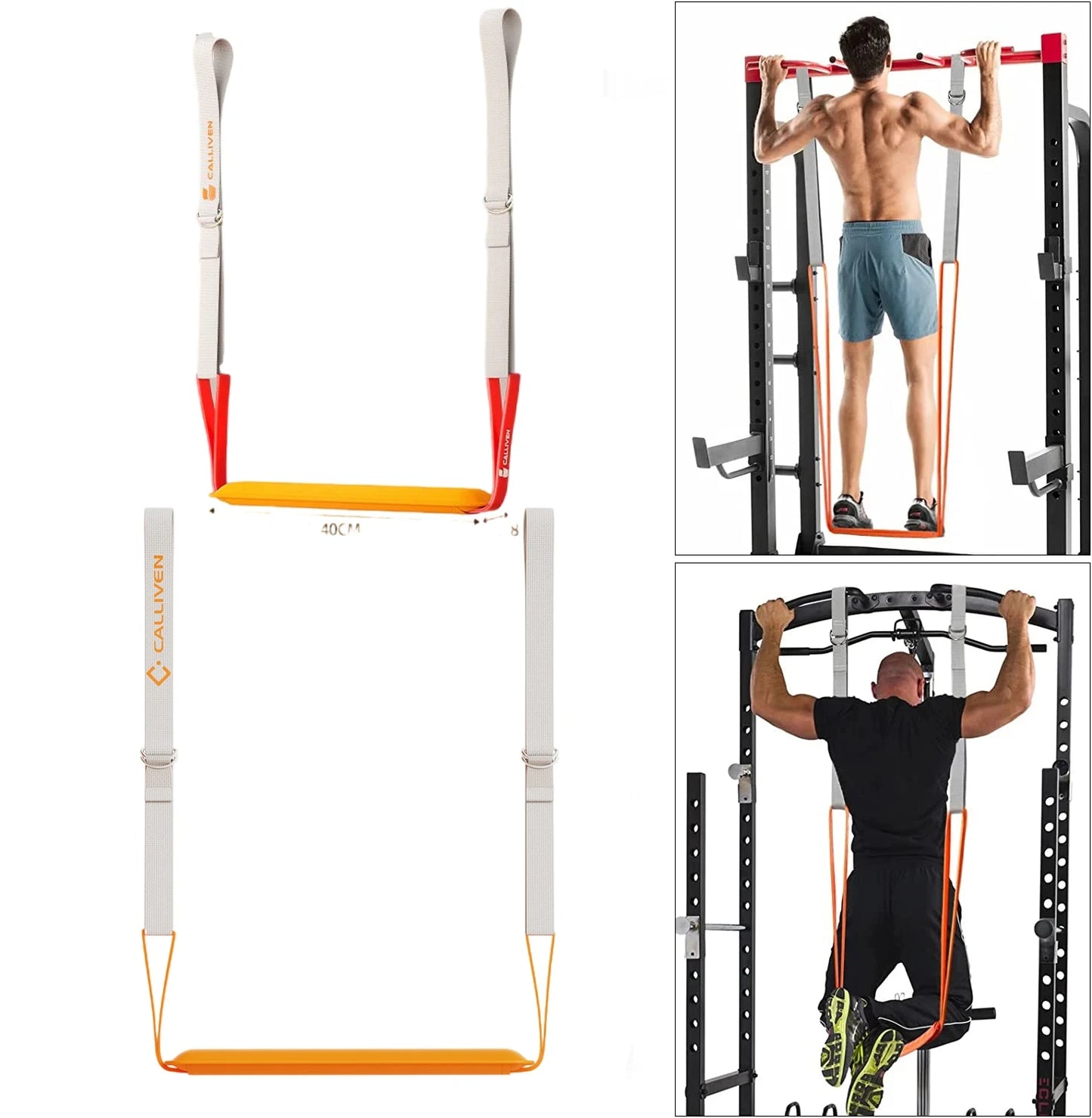 Pull Up Assistance Bands Set – Adjustable Resistance Straps with Knee/Feet Support