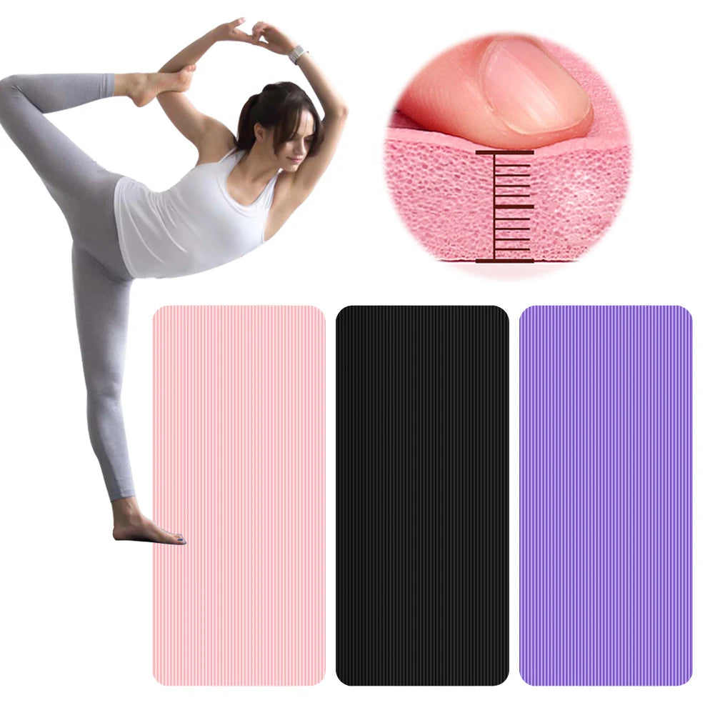 Yoga Mat Non-Slip Exercise Mat 10mm Thick | Solid Color Fitness & Pilates Mat for Home & Gym