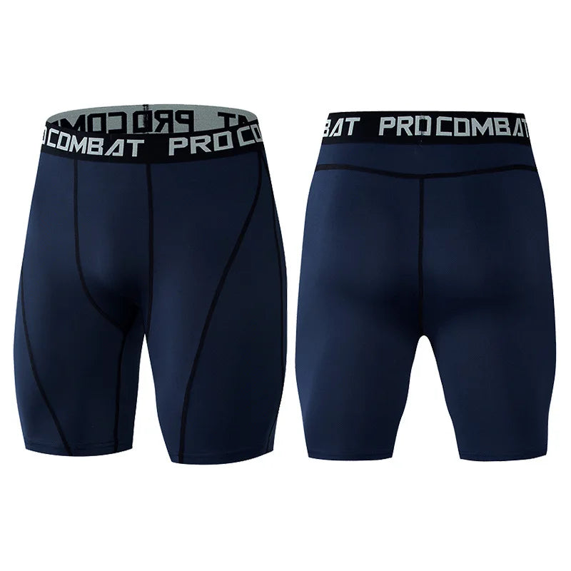 Men's Compression Gym Shorts with Pockets | Athletic Workout Leggings