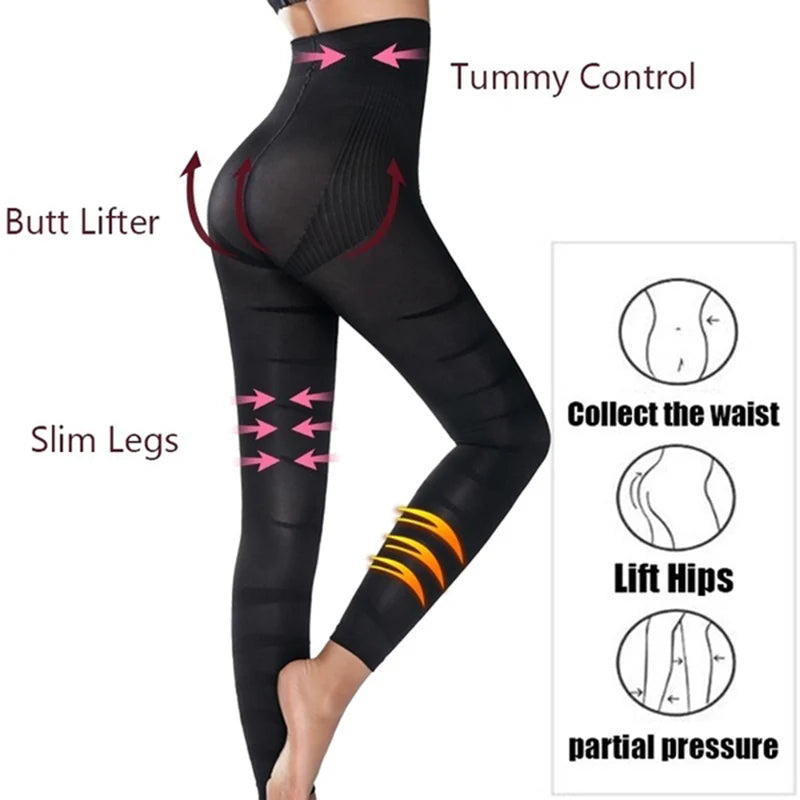 Sculpted Fit High Waist Leggings – Seamless Tummy Control & Push-Up Design