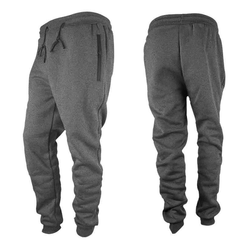 Men's Zippered Joggers – Slim Fit Sweatpants for Workout & Running