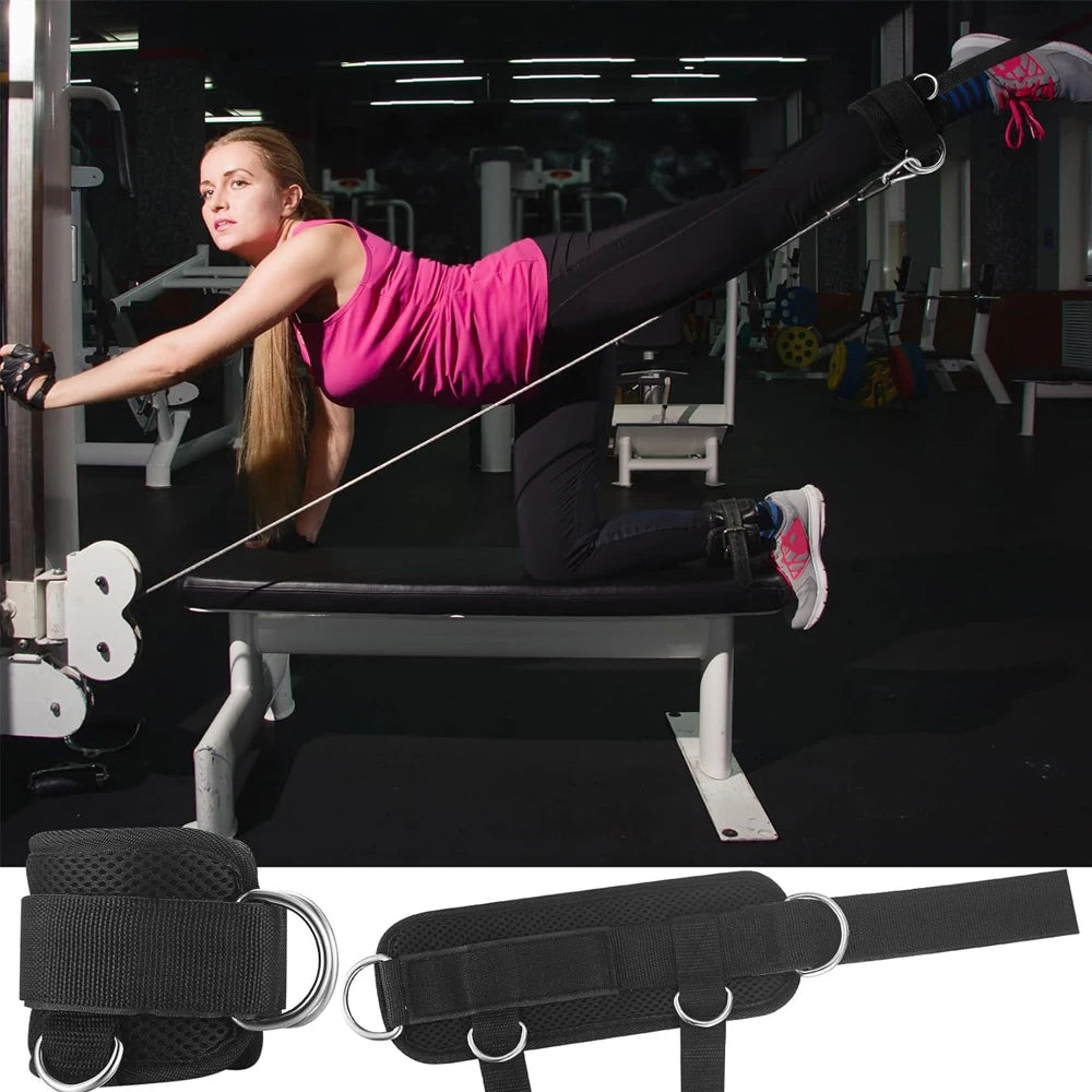 Ankle Strap for Cable Machine Kickbacks, Glute & Leg Workout, Hip Abductor Training, Adjustable Gym Cuffs