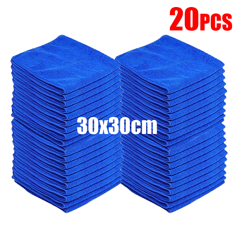 "1–20pcs Microfiber Cleaning Towels – Car Wash, Drying & Household Quick-Dry Cloths"