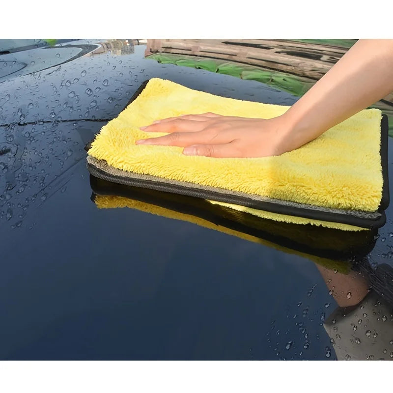 "5pcs Premium Microfiber Towels – Car Wash & Kitchen Cleaning, Soft & Quick-Dry"