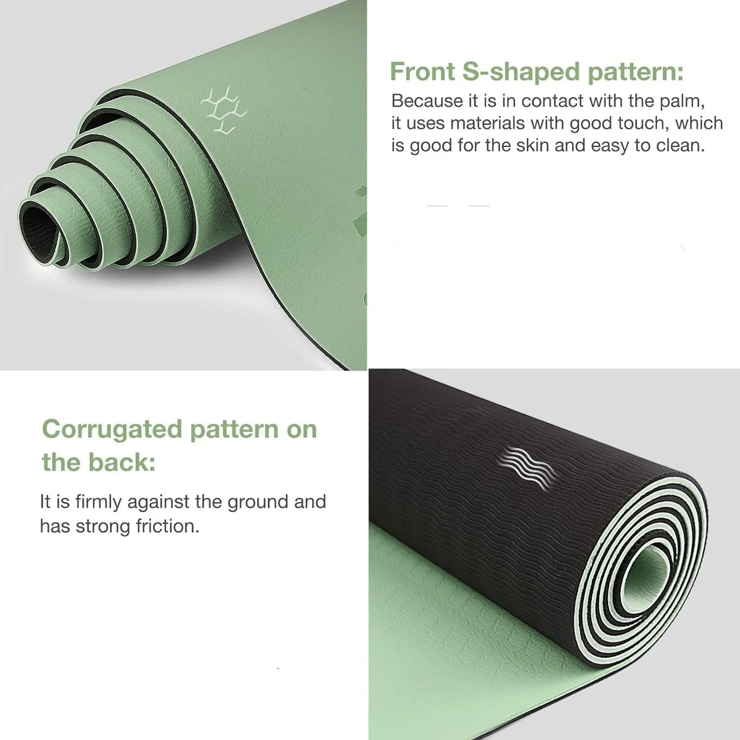 TPE Yoga Mat – Eco-Friendly, Non-Slip, Waterproof & Odorless Exercise Mat (6mm)