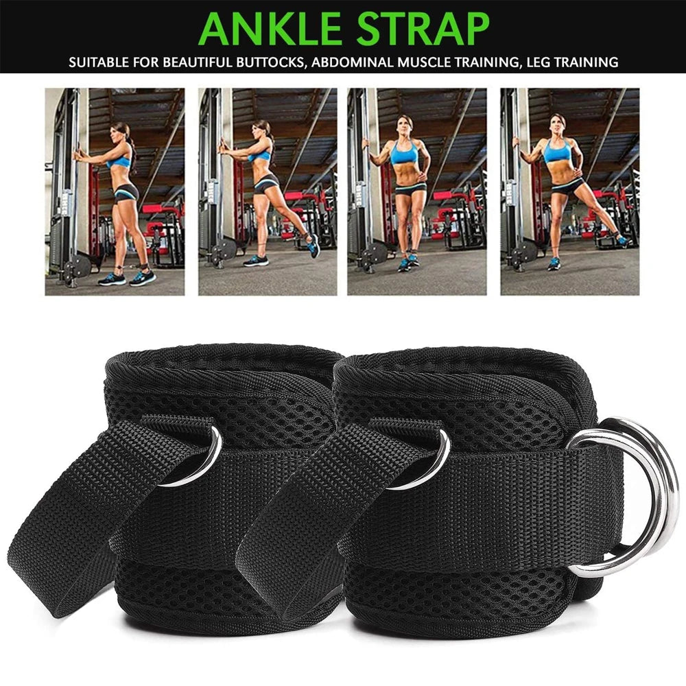Ankle Strap for Cable Machine Kickbacks, Glute & Leg Workout, Hip Abductor Training, Adjustable Gym Cuffs