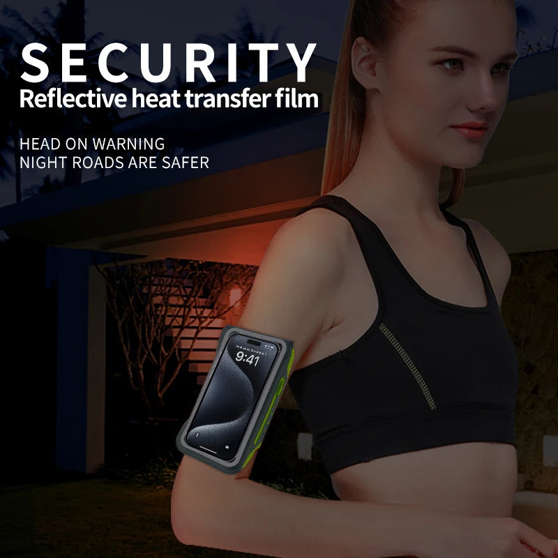 HAISSKY Running Armband Phone Holder for iPhone & Android – Waterproof Sports Arm Bag with Zipper Pocket for Gym, Jogging & Cycling