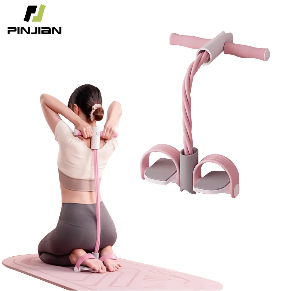 Resistance Bands 6-Tube Yoga Pedal Puller – Multifunctional Exercise Band for Home Workouts, Yoga, Pilates & Strength Training