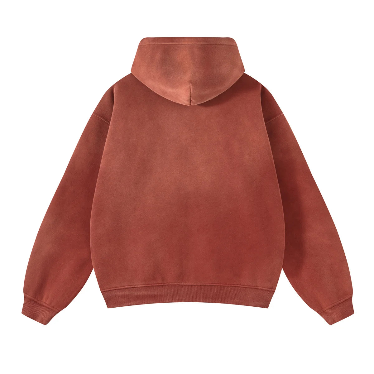 Unisex Oversized Zip Hoodie – Plush Tie-Dye Gradient | Cozy Winter Streetwear