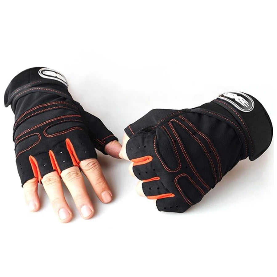 Workout Gloves with Wrist Wrap – Half Finger Training Gloves for Men & Women, Weight Lifting & Fitness