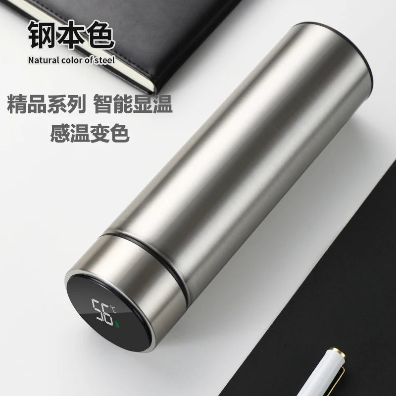 500ml Smart Thermos Bottle with Digital Temperature Display – 304 Stainless Steel