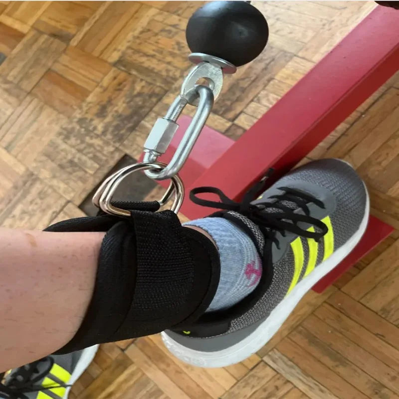 Cable Ankle Straps with Double D-Ring for Gym, Leg & Glutes Workout, Strength Training Accessory