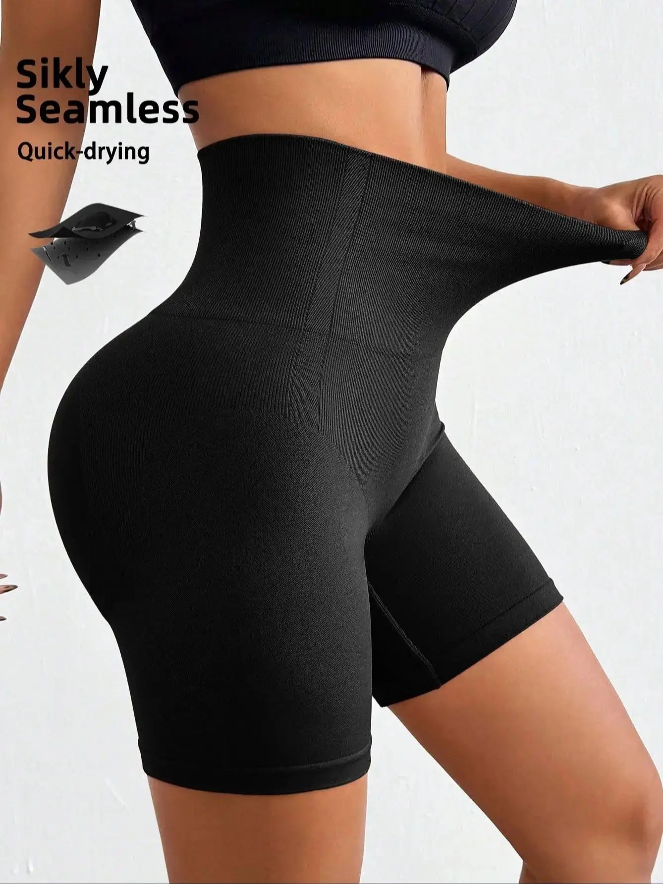 6" Seamless Biker Shorts – High-Waisted, No Front Seam, Compression Fit