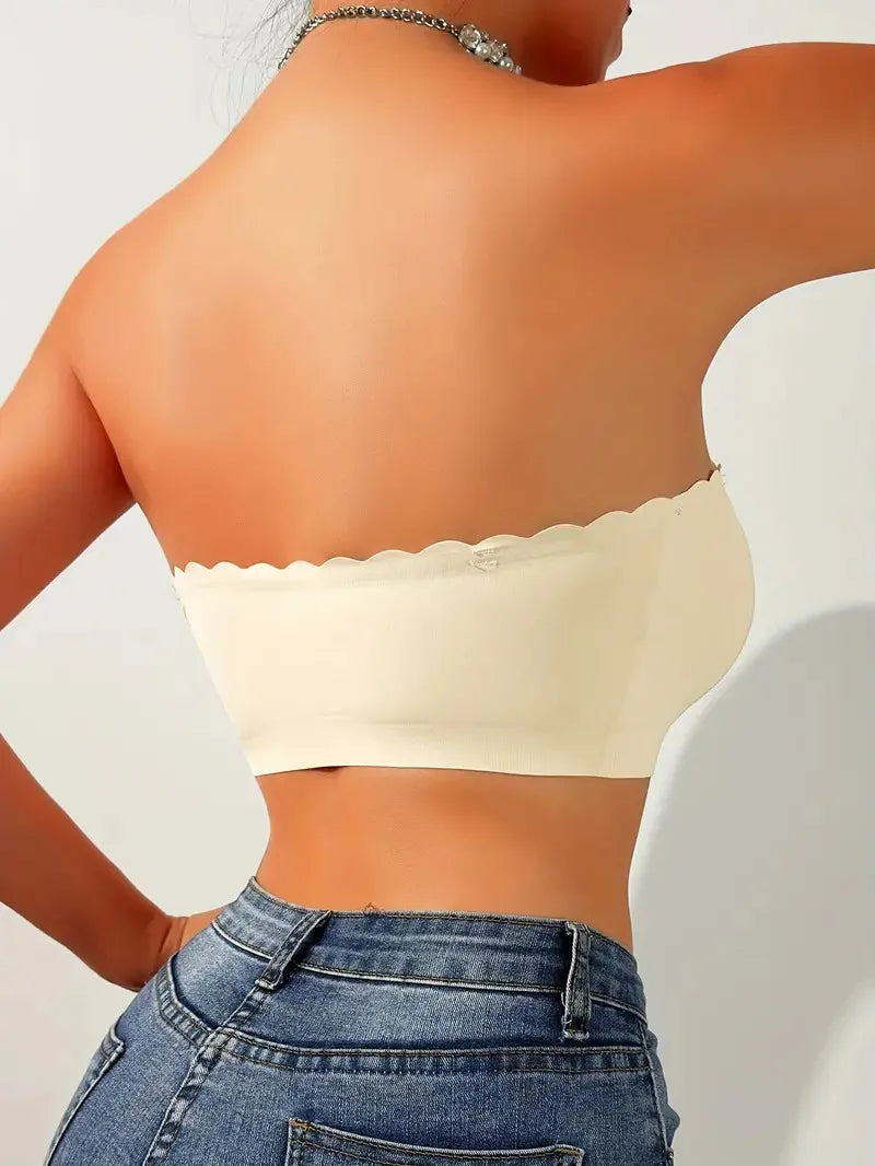 Seamless Strapless Bra for Women – Front Buckle, Push-Up, Sports & Everyday Wear