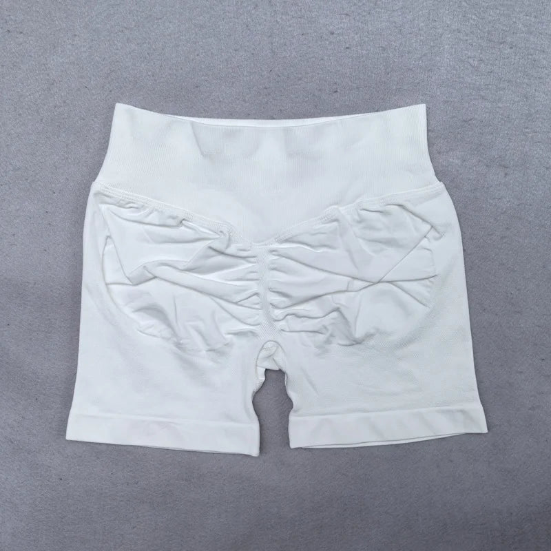 4.5" Seamless Shorts Ribbed Yoga Shorts Women Flex Scrunch Bum Gym Shorts Booty Running Short Butt Lifting Workout Pants