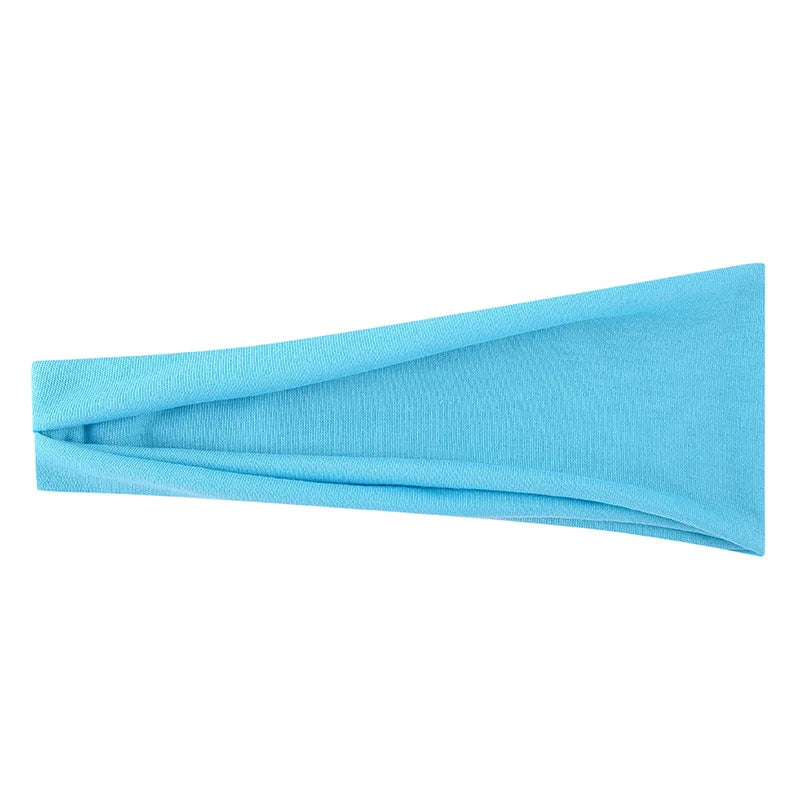 Women’s Solid Turban Headband – Elastic Yoga Hairband, Fashion & Makeup Styling