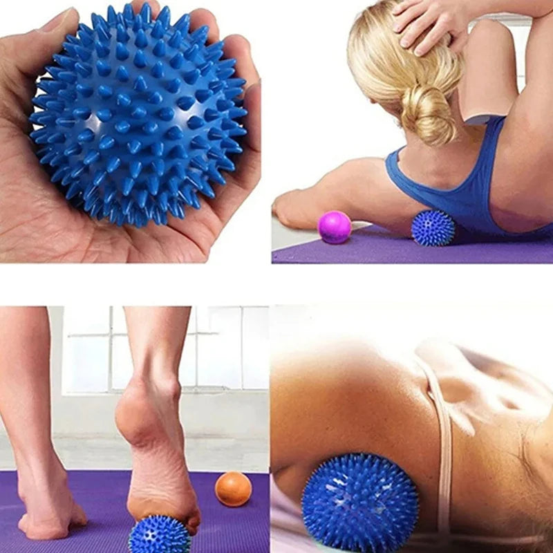 Spiky Massage Ball for Plantar Fasciitis, Foot & Back Pain Relief, Deep Tissue Trigger Point Therapy, Yoga & Reflexology Tool – 9cm PVC
