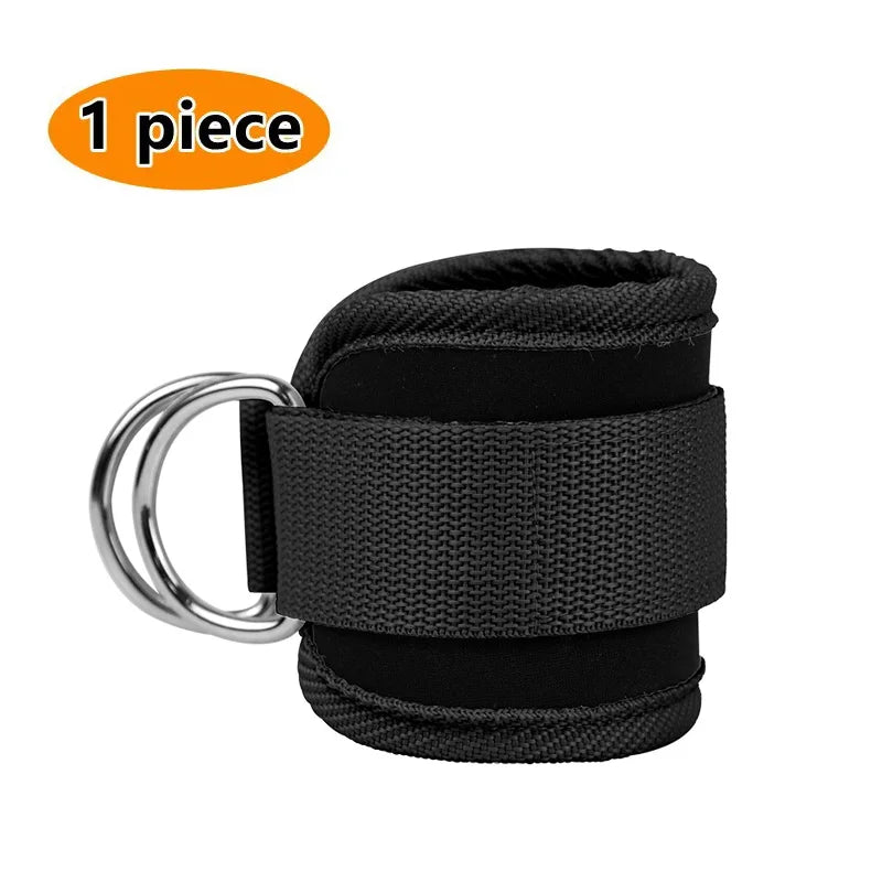 Cable Ankle Straps with Double D-Ring for Gym, Leg & Glutes Workout, Strength Training Accessory