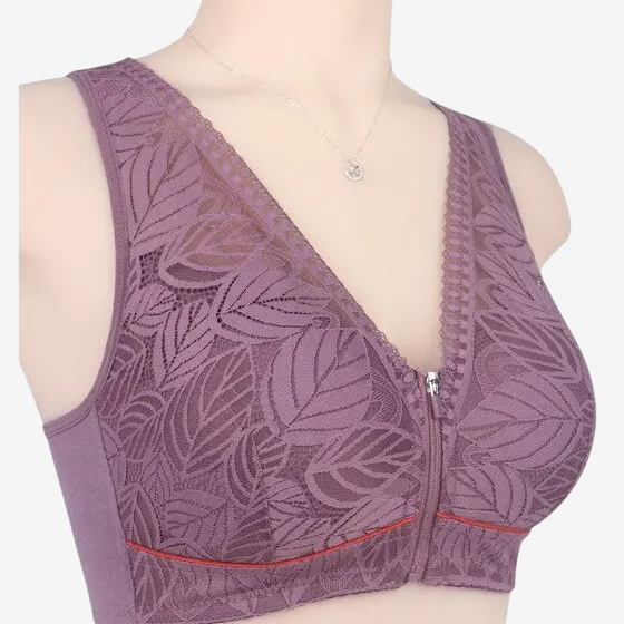 Plus Size Lace Sports Bra for Women – Comfortable Seamless Beauty Back Lingerie