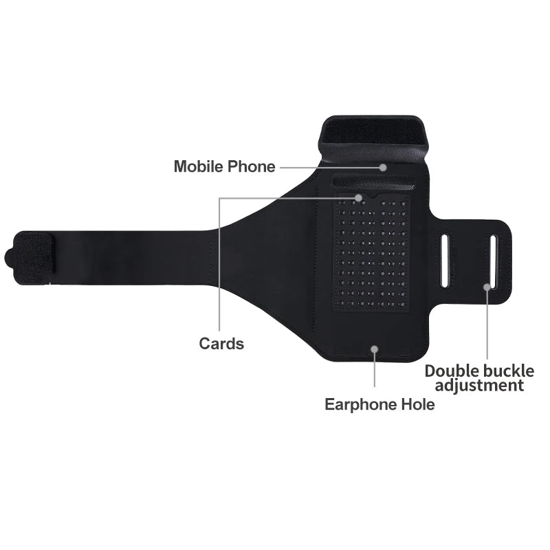 HAISSKY Running Armband Phone Holder for iPhone & Android – Waterproof Sports Arm Bag with Zipper Pocket for Gym, Jogging & Cycling
