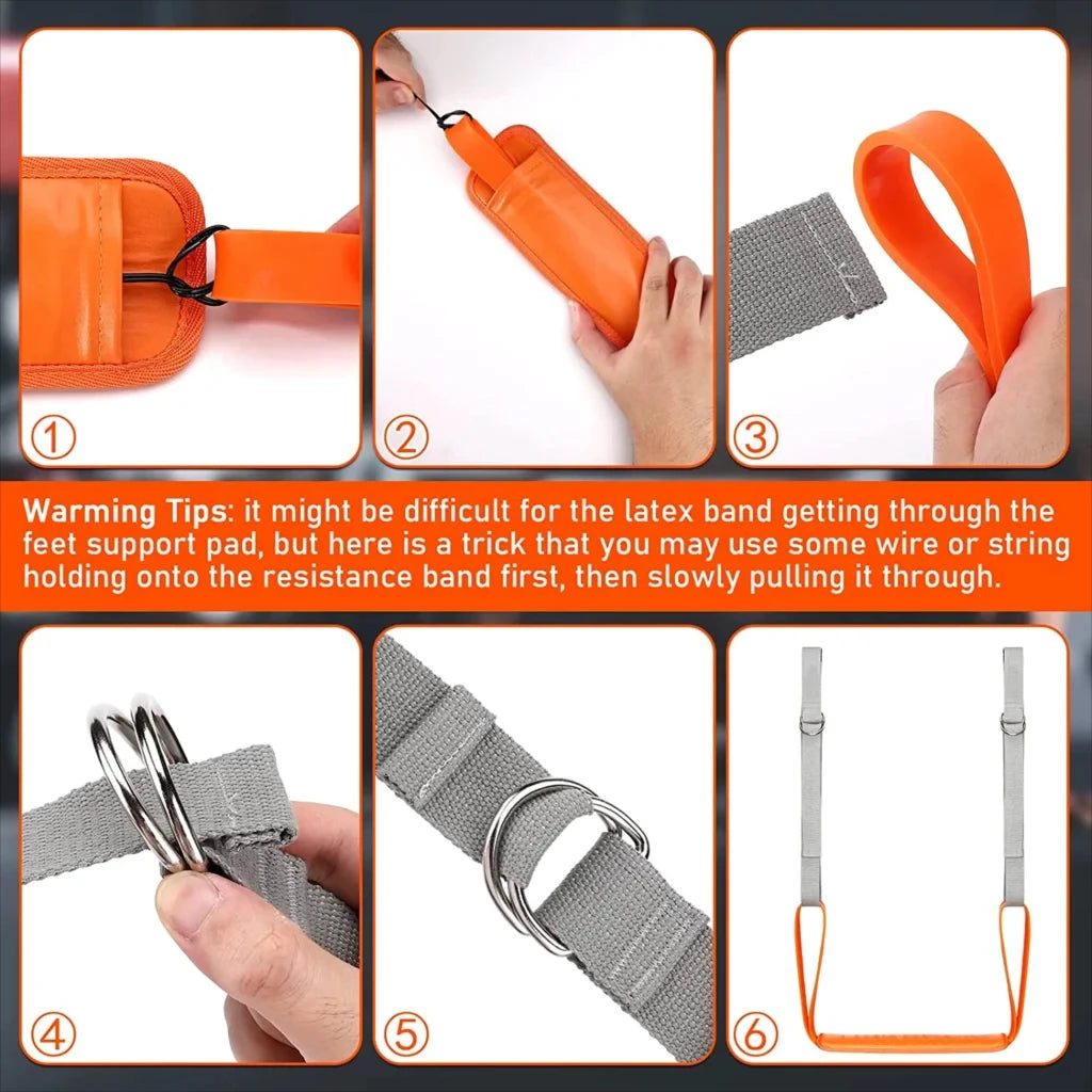 Pull Up Assistance Bands Set – Adjustable Resistance Straps with Knee/Feet Support