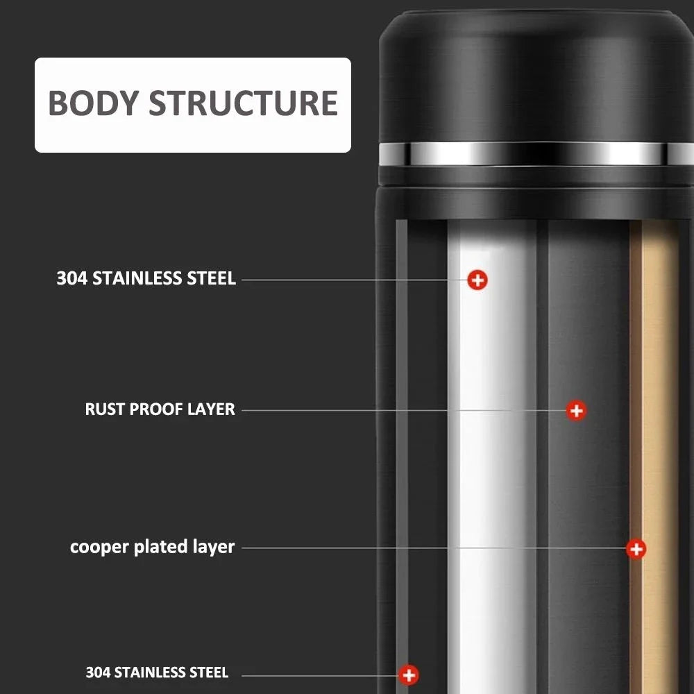 500ml Smart Thermos Bottle with Digital Temperature Display – 304 Stainless Steel