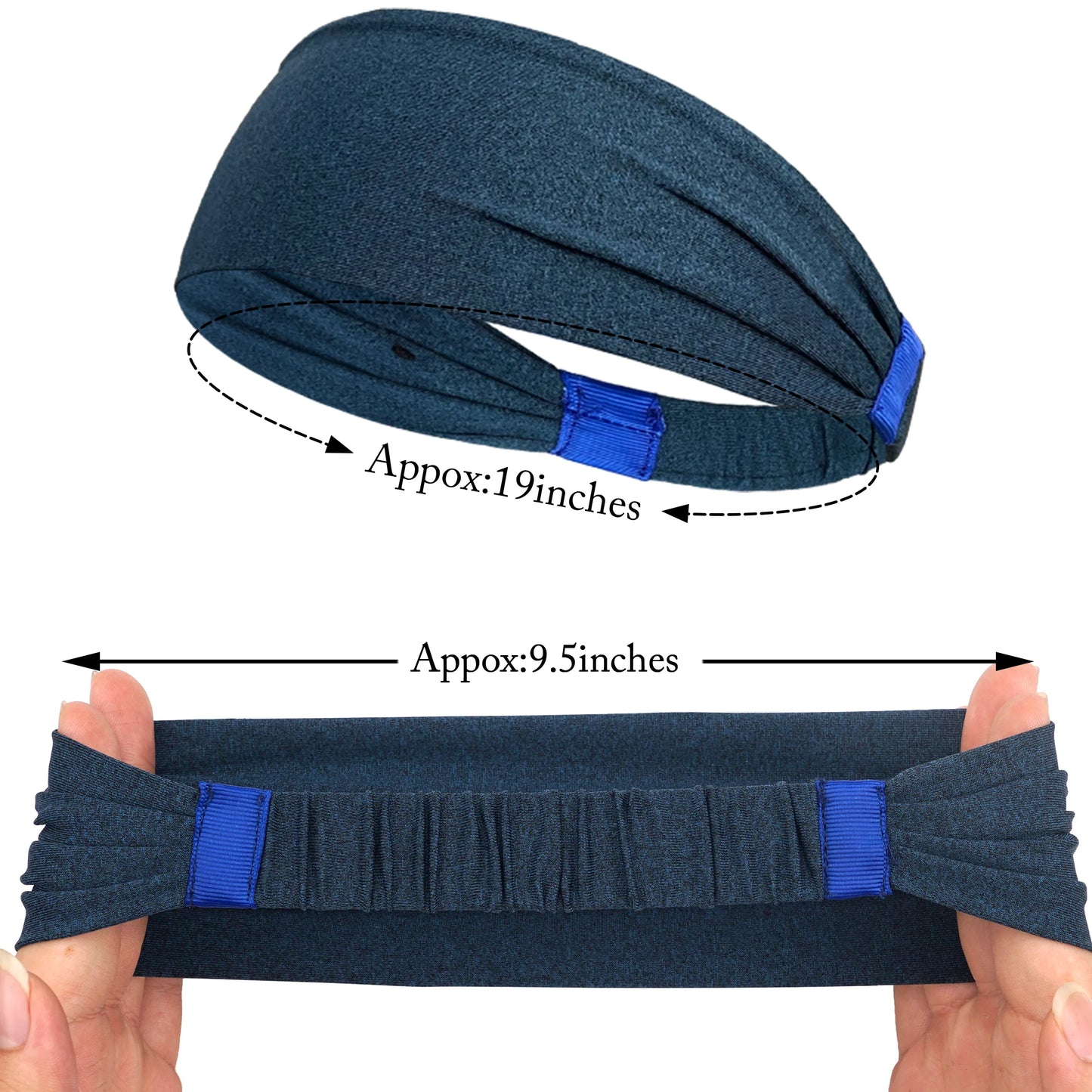 Sports & Yoga Sweat Headbands for Men & Women – Soft, Breathable, Elastic Hair Bands for Workout, Running, and Gym
