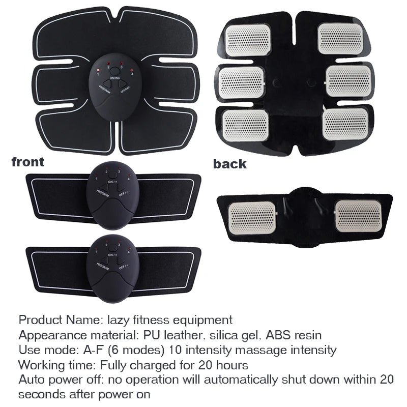 Electric EMS Muscle Stimulator for Abdomen, Buttocks & Arms | Slimming & Pain Relief Trainer