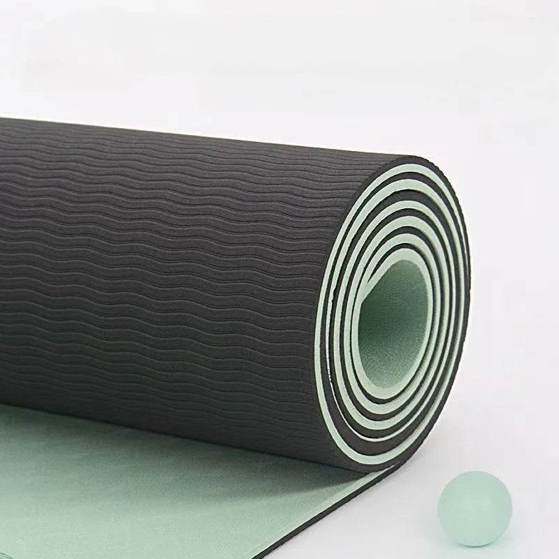 TPE Yoga Mat – Eco-Friendly, Non-Slip, Waterproof & Odorless Exercise Mat (6mm)