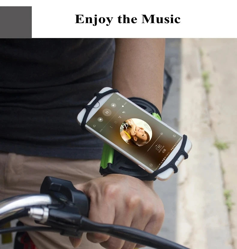 360° Rotatable Wristband Phone Holder – Universal Sports Armband for Running, Hiking & Biking