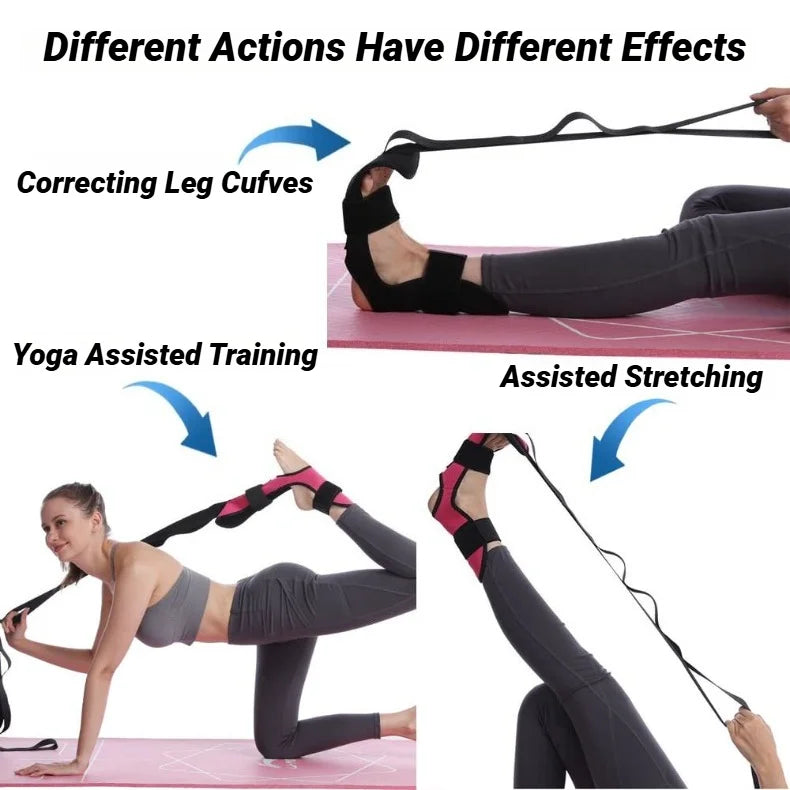 Leg Stretching Strap | Fitness Yoga Flexibility Band for Muscle Relaxation & Rehabilitation