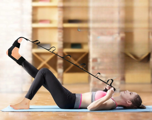 Yoga Stretching Strap – Adjustable Cotton Belt with D-Ring Buckle for Flexibility, Pilates & Fitness