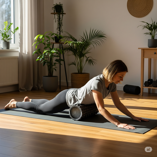Yoga Foam Roller – High Density EVA Massage Roller for Pilates, Yoga & Muscle Recovery