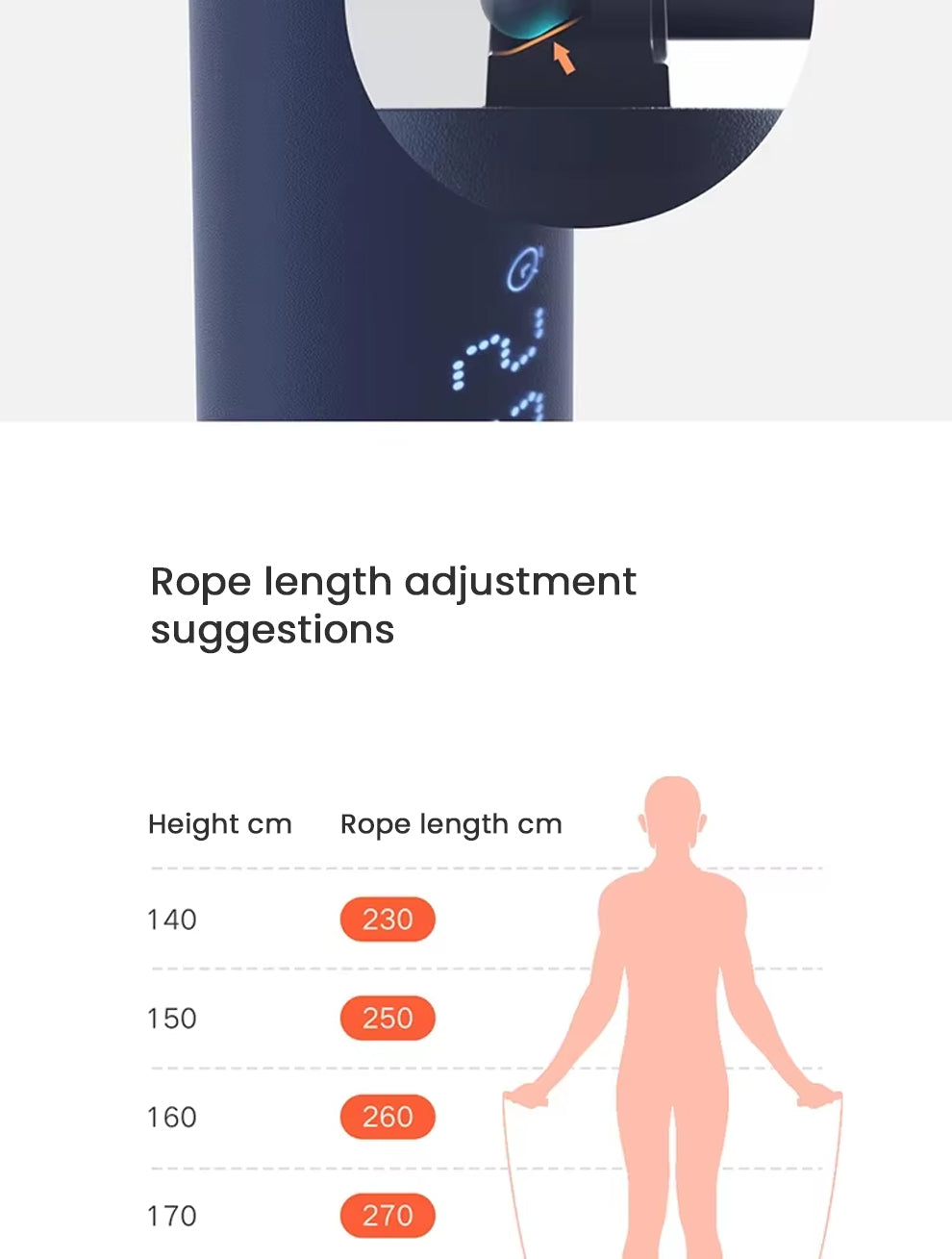 Xiaomi Mijia Smart Skipping Jump Rope with Digital Counter & Mi Fitness App | Adjustable Length & Calorie Tracking
