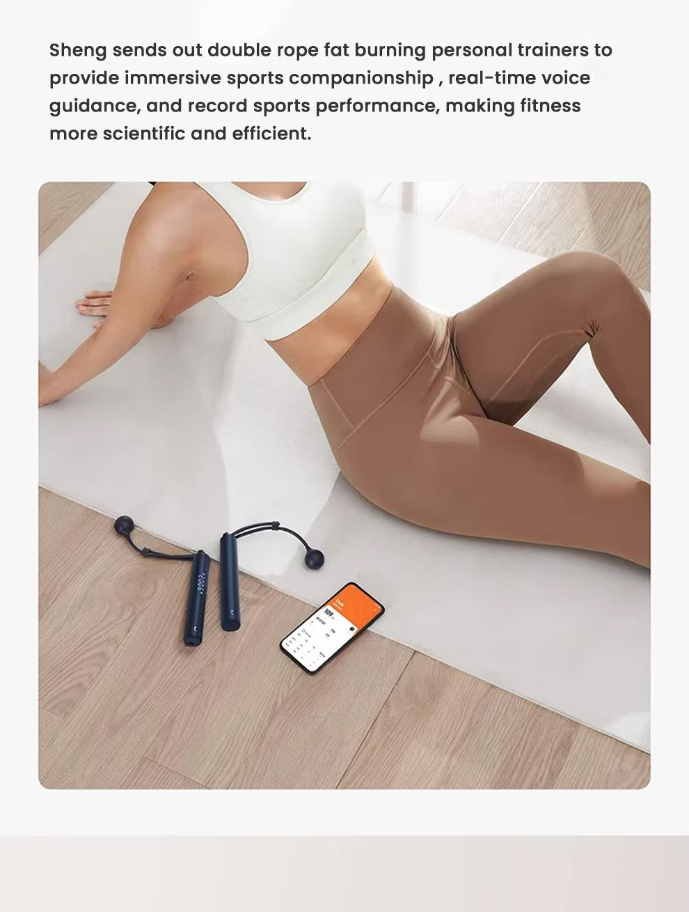 Xiaomi Mijia Smart Skipping Jump Rope with Digital Counter & Mi Fitness App | Adjustable Length & Calorie Tracking