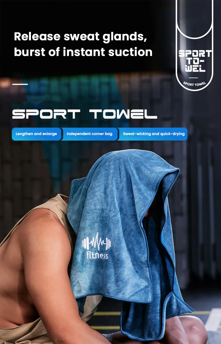 Quick-Dry Fitness Towel – Multifunctional Gym, Sports & Swimming Microfiber Towel