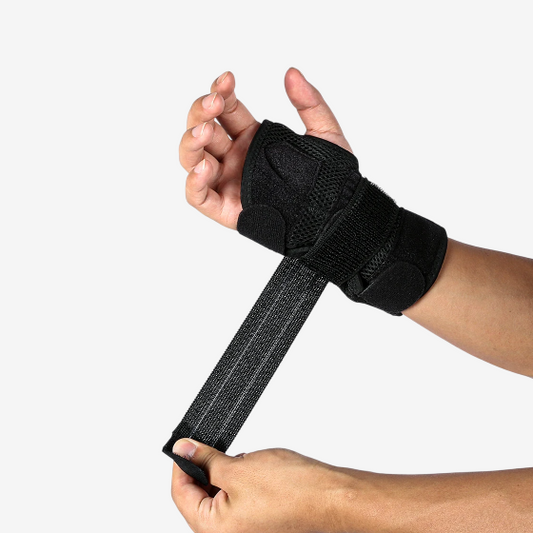 1 pair of bandage wrapped wristbands for professional use in weightlifting and gym training