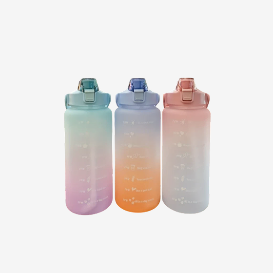 2 Liter Motivational Water Bottle with Straw & Time Marker – Leakproof Large Capacity Sports Bottle for Gym, Fitness & Outdoor