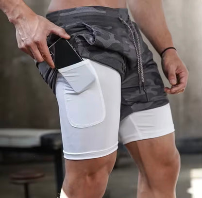 Camo Running Shorts Men Gym Sports Shorts 2 In 1
Quick Dry Workout Training Gym Fitness Jogging Shor
