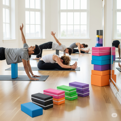 Colored EVA Yoga Block – Non-Slip Foam Yoga Brick for Pilates, Stretching & Fitness Training