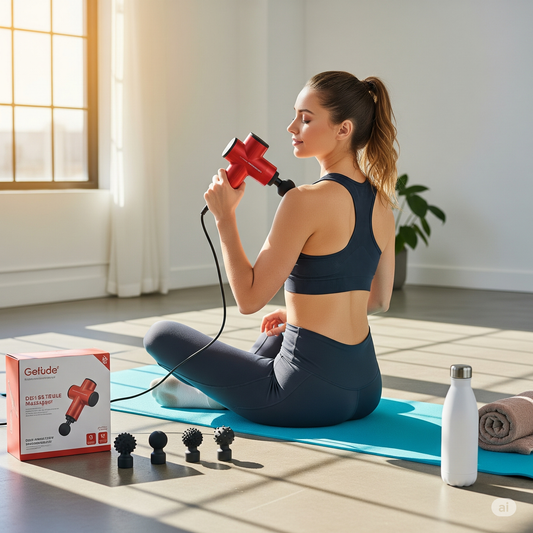 Portable Fascia Gun Deep Tissue Mini Massage Gun Lightweight Adjustable Speed Whole Body Massage Equipment Neck Body Massager